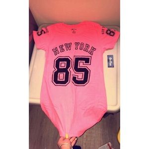 Long Neon Pink Shirt.